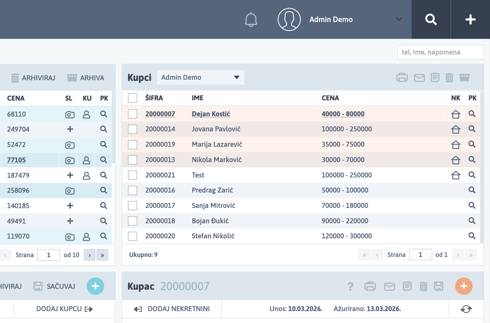 Client management and auto-matching